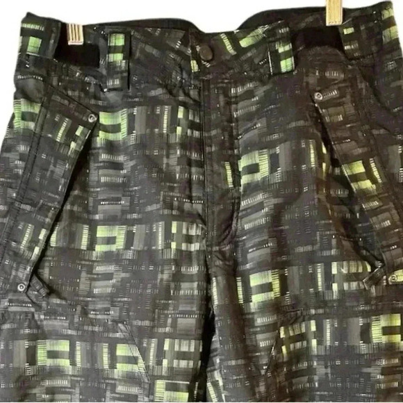 Columbia Men's Geometric Snow Pants Multicolor Size S Winter Ski Black Green - Picture 12 of 15